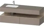 Duravit Collection One Einbauwaschtisch mit Unterbau 1600mm - Basalt Matt Dekor