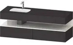 Duravit Collection One Einbauwaschtisch mit Unterbau 1600mm - graphit supermatt
