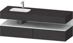 Duravit Collection One Einbauwaschtisch mit Unterbau 1600mm - graphit supermatt