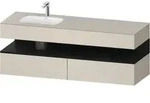 Duravit Collection One Einbauwaschtisch mit Unterbau 1600mm - taupe supermatt