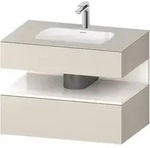 Duravit Collection One Einbauwaschtisch mit Unterbau 800mm - taupe supermatt