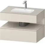 Duravit Collection One Einbauwaschtisch mit Unterbau 800mm - taupe supermatt