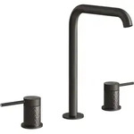Gessi 316 Intreccio 3-Loch-Waschtischarmatur 230mm hoch - Metall schwarz...