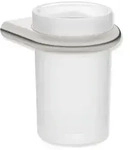 HEWI Serie 480 Becher mit Halter Edelstahl matt - Edelstahl matt