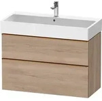 Duravit D-Neo Waschtischunterbau wandh&auml;ngend mit M&ouml;belgriff Bronze geb&uuml;rstet...
