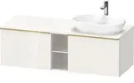 Duravit D-Neo Konsolenwaschtischunterbau mit M&ouml;belgriff Gold poliert - Wei&szlig;