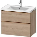 Duravit D-Neo Waschtischunterbau wandh&auml;ngend mit M&ouml;belgriff Bronze geb&uuml;rstet -