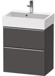 Duravit D-Neo Waschtischunterbau wandh&auml;ngend mit M&ouml;belgriff Edelstahl...