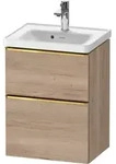 Duravit D-Neo Waschtischunterbau wandh&auml;ngend mit M&ouml;belgriff Gold poliert -...