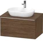 Duravit D-Neo Konsolenwaschtischunterbau mit M&ouml;belgriff chrom - nussbaum dunkel