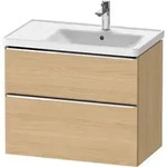 Duravit D-Neo Waschtischunterbau wandh&auml;ngend mit M&ouml;belgriff chrom - Eiche...