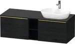 Duravit D-Neo Konsolenwaschtischunterbau mit M&ouml;belgriff Gold poliert - Eiche...