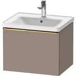 Duravit D-Neo Waschtischunterbau wandh&auml;ngend mit M&ouml;belgriff Gold poliert -...