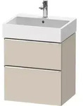 Duravit D-Neo Waschtischunterbau wandh&auml;ngend mit M&ouml;belgriff chrom - Taupe