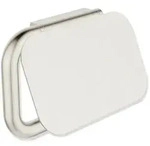 HEWI Serie 480 WC-Papierhalter mit Deckel Nickel geb&uuml;rstet - Nickel gebr&uuml;stet