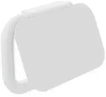 HEWI Serie 480 WC-Papierhalter mit Deckel wei&szlig; matt - wei&szlig; matt