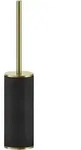Gessi Inciso WC-B&uuml;rstengarnitur Standmodell, Glas dunkel - messing geb&uuml;rstet