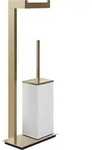Gessi Rettangolo Stand-Toilettenb&uuml;rstengarnitur mit Papierrollenhalter,...