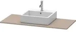 Duravit Xsquare Konsole mit einem Ausschnitt XS060F, 1200 x 550mm - Basalt Matt Dekor