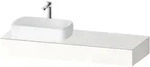 Duravit Collection One Konsole 1400x550x170 mm, f&uuml;r Becken links - Wei&szlig; Hochglanz