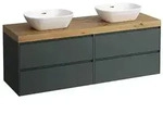 LAUFEN Lani Waschtischplatte mit Unterschrank 1570mm, mit Ausschnitt links und rechts