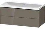 Duravit L-Cube c-shaped Badm&ouml;bel-Set 1000mm Flannel Grey Hochglanz - Flannel...