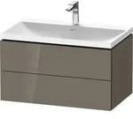 Duravit L-Cube c-shaped Badm&ouml;bel-Set 800mm Flannel Grey Hochglanz - Flannel...