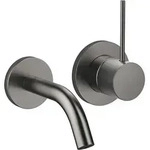 Dornbracht Meta Slim Waschtisch-Wand-Einhandbatterie - brushed dark platinum