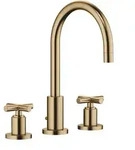 Dornbracht Tara. Waschtisch-Dreilochbatterie Ausladung 165mm - dark brass geb&uuml;rstet