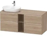 Duravit D-Neo Konsolenwaschtischunterbau mit M&ouml;belgriff chrom - eiche...
