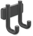 HEWI Serie 480 Doppelhaken schwarz matt - schwarz matt