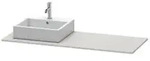 Duravit Xsquare Konsole mit einem Ausschnitt XS060G, 1400 x 550mm - Betongrau matt