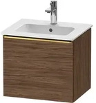 Duravit D-Neo Waschtischunterbau wandh&auml;ngend mit M&ouml;belgriff Gold poliert -...