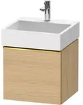 Duravit D-Neo Waschtischunterbau wandh&auml;ngend mit M&ouml;belgriff Gold poliert -...