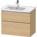 Duravit D-Neo Waschtischunterbau wandh&auml;ngend mit M&ouml;belgriff chrom - Eiche...