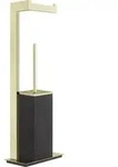 Gessi Rettangolo Stand-Toilettenb&uuml;rstengarnitur mit Papierrollenhalter,...