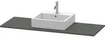 Duravit Xsquare Konsole mit einem Ausschnitt XS060G, 1400 x 550mm - Graphit Matt