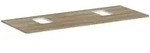 Hansgrohe Xelu Q Konsole 1360/550 f&uuml;r Aufsatzwaschtisch mit Hahnloch - Eiche...