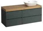 LAUFEN Lani Waschtischplatte mit Unterschrank 1370mm, mit Ausschnitt rechts -