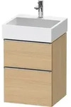 Duravit D-Neo Waschtischunterbau wandh&auml;ngend mit M&ouml;belgriff Edelstahl...