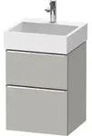 Duravit D-Neo Waschtischunterbau wandh&auml;ngend mit M&ouml;belgriff chrom - Betongrau...