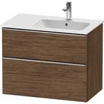 Duravit D-Neo Waschtischunterbau wandh&auml;ngend mit M&ouml;belgriff Edelstahl geb&uuml;rstet -
