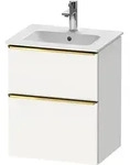 Duravit D-Neo Waschtischunterbau wandh&auml;ngend mit M&ouml;belgriff Gold poliert -...