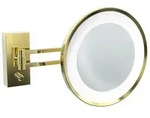 Decor Walther BS 36 LED Wandkosmetikspiegel dreifache Vergr&ouml;&szlig;erung - Gold