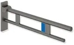 HEWI System 900 St&uuml;tzklappgriff Duo, Design B, mit Sp&uuml;lausl&ouml;sung, 750mm -