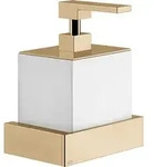 Gessi Rettangolo Wand-Seifenspender Beh&auml;lter wei&szlig; - warm bronze PVD