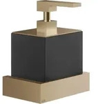 Gessi Rettangolo Wand-Seifenspender Beh&auml;lter schwarz - warm bronze geb&uuml;rstet...