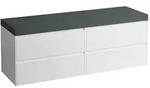 LAUFEN Lani Waschtischplatte mit Unterschrank 1570mm, ohne Ausschnitt - wei&szlig; matt