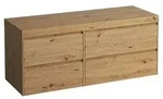 LAUFEN Lani Waschtischplatte mit Unterschrank 1370mm, ohne Ausschnitt - wildeiche