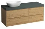 LAUFEN Lani Waschtischplatte mit Unterschrank 1370mm, mit Ausschnitt links -